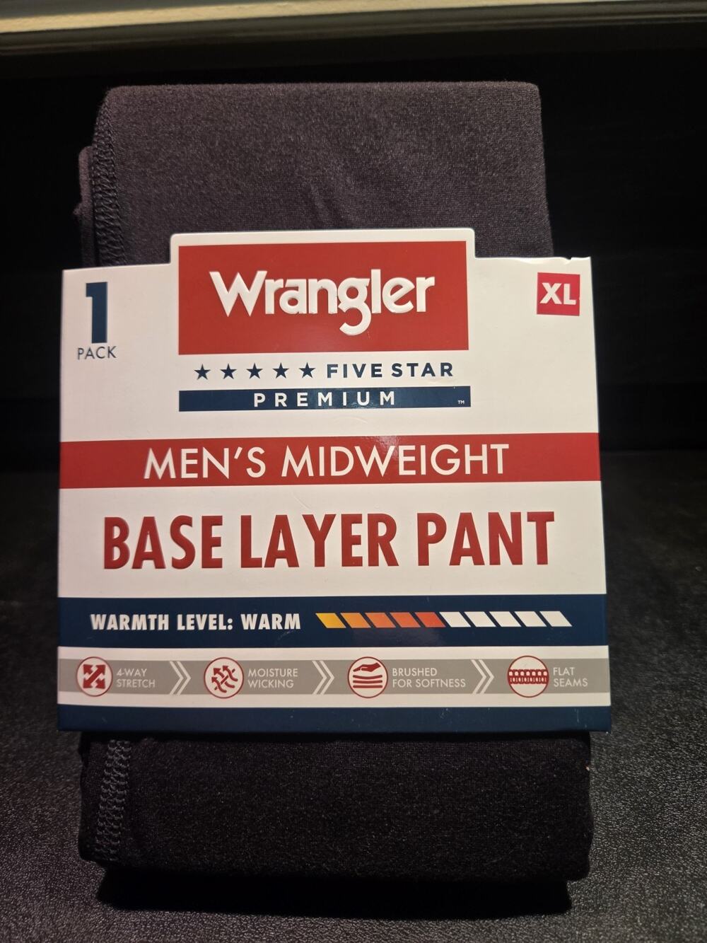 Mens Wrangler Midweight Base Layer Pants (Size XL) BRAND NEW IN PACKAGE